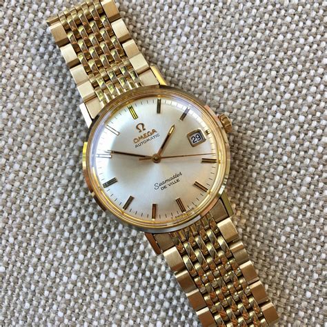 omega de ville square gold watch|Omega De Ville vintage price.